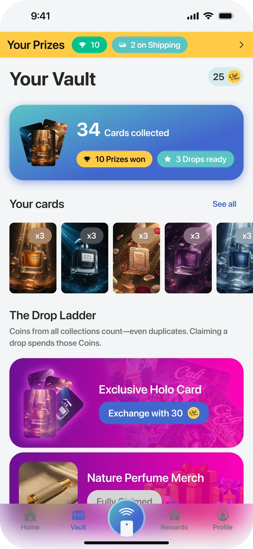 Verimie consumer app — your vault, current build